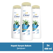 Dove Ultra Care Saç Bakım Şampuanı Kepek Karşıtı Bakım Aloe Vera 400 ml x3