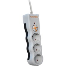 Tunçmatik Powersurge 3-Surge Protectıon Plug - 1050 Joule White Wıth Cable TSK19009