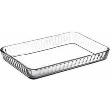 Paşabahçe 59204 Cam Borcam Dikdörtgen Tepsi 40x27 cm Kullanışlı Ebatlarla Mutfak İçin İdeal
