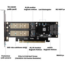 Wozlo 3in1 SSD Kart Dönüştürücü M.2 Nvme'den Pcıe'ye, M.2 Sata Ssd'den Sata Iıı'e, Msata'dan Sata'ya