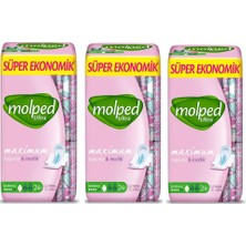 Molped Ultra Hijyenik Ped Anatomik Normal Süper 24 Adet 3lü Set Gün Boyu Rahatlık Sunar