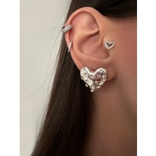 OkkoStore Minik Zirkon Taşlı 2'li Kalp Küpe