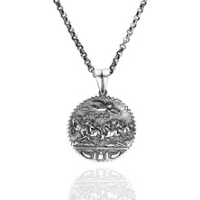 İpek Silver 925 Ayar Gümüş Mitolojik Eski Para Erkek Kolye