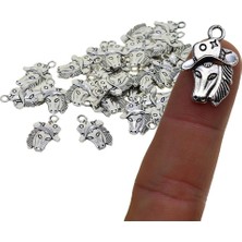 Lanfy 30 Adet Alaşım Charms At Başkanı Kolye Gümüş Dıy Takı Charm (Yurt Dışından)