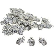 Lanfy 30 Adet Alaşım Charms At Başkanı Kolye Gümüş Dıy Takı Charm (Yurt Dışından)