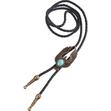 Lanfy Vintage Alaşım Kartal Şekli Batı Kovboy Bolo Kravat Kravat Bronz (Yurt Dışından)