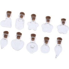 Lanfy 10 x Clear Cam Boş Şişeler Cork Flakon ile Düğün Mini Şişeler Şekeri (Yurt Dışından)
