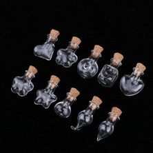 Lanfy 10 x Clear Cam Boş Şişeler Cork Flakon ile Düğün Mini Şişeler Şekeri (Yurt Dışından)