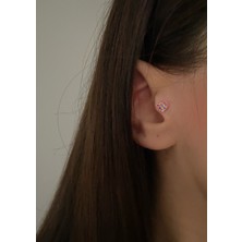 OkkoStore Gold Renkli Minimal Etnik Kalp Piercing Tragus