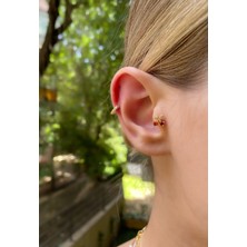 OkkoStore Kadın Gold Renkli Kiraz Tragus Kıkırdak Piercing