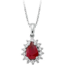 Sirius Pırlanta Pırlanta ve Damla Yakut Taşlı Anturaj Kolye 0417P0028