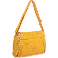 Nas Bag Unisex Zararlı Kimyasal Içermeyen Su Itici Özellikte Çapraz Çanta Hardal