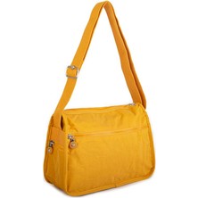 Nas Bag Unisex Zararlı Kimyasal Içermeyen Su Itici Özellikte Çapraz Çanta Hardal