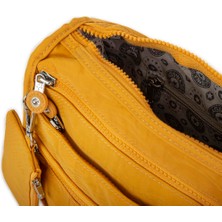 Nas Bag Unisex Zararlı Kimyasal Içermeyen Su Itici Özellikte Çapraz Çanta Hardal