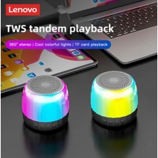 Lenovo K3 Plus Bluetooth Hoparlör Rgb Renkli Işıklı Taşınabilir Kablosuz Hoparlör Bt 5.2 Yüksek Kaliteli Stereo