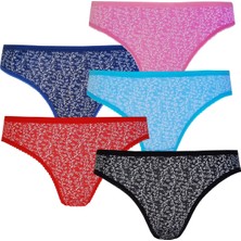 Hepsine Rakip 5li Kadın Pamuklu Renkli Bikini Külot Iç Çamaşırı Kaliteli Deyzi