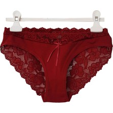 Hepsine Rakip Kadın Dantel Külot Pamuklu Renkli Güpürlü Bikini Yumuşak