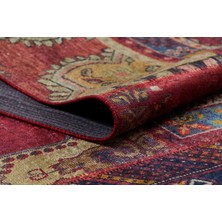 Halınet  Ferrysburg Kırmızı Patchwork Dijital Baskı Halı