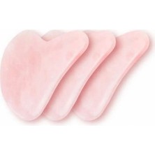 Asya Gems Pembe Kuvars Doğal Taş Kalp Gua Sha Yüz Masaj Taşı