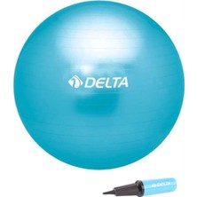 Delta 65 cm Mavi Deluxe Pilates Topu Ve Çift Yönlü Pompa Seti