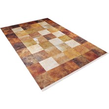 Halınet  Pekin Turuncu Patchwork Dijital Baskı Halı