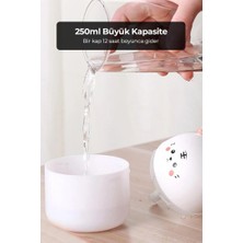 Dempower Rgb Ledli Taşınabilir Hava Nemlendiricisi Kedi Tasarımlı Buhar Makinesi Gözleri Açık Beyaz