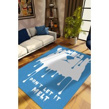 Homshtag Erimeye İzin Verme Mavi Renkli Halı Bahçe Balkon Halısı Doğa Severlere Hediyelik Halı