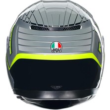 Agv K3 Mplk Fortify Grey Blk Yellow Fluo Kapalı Kask
