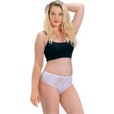 Hepsine Rakip Kadın Büyük Beden Tanga Dantel Detaylı Transparan String Külot