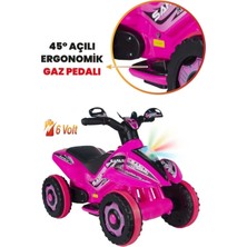 UJ Toys Müzikli ve LED Işıklı Safari Akülü Atv 6V-PEMBE