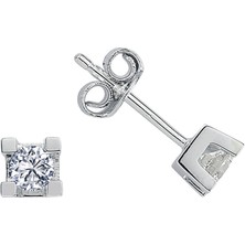 Sirius Pırlanta F Renk 0,38 Karat Tektaş Pırlanta Küpe 0417E0038