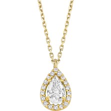 Altın Sepeti Altın Damla Taşlı Anturaj Kolye