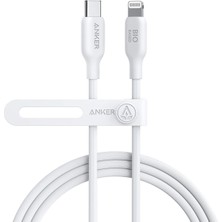 Anker 541 USB-C to Lightning 1.8m Şarj/Data Kablosu - Doğa Dostu MFI Lisanslı - 30W Şarj Destekli - A80A2 - Beyaz (Anker Türkiye