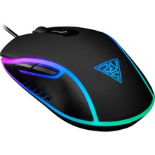 Gamdıas Aura Gs1, Çok Renkli Aydınlatma, USB Kablolu, 6 Tuşlu, Gaming Mouse, 3600DPI, Siyah