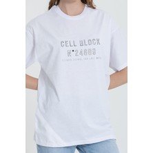 Rocqerx R-5703 Bisiklet Yaka Cell Block Baskı Detaylı T-Shirt