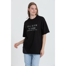 Rocqerx R-5703 Bisiklet Yaka Cell Block Baskı Detaylı T-shirt