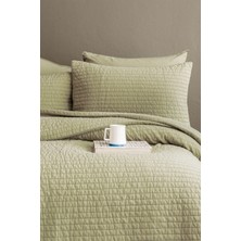 Issimo Home Savanna Yeşil Çift Kişilik %100 Pamuk Poplin Yatak Örtüsü Seti
