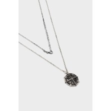 So CHIC Pusula Figürlü 65 cm Gümüş Erkek Kolye