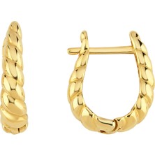 Altın Sepeti Altın Kruvasan Model Küpe