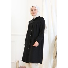 Foremia Roba Büzgülü Tunik-Siyah