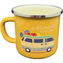 Orcamp Retro Emaye Kupa Bardak Adventure Hardal OUT-1900