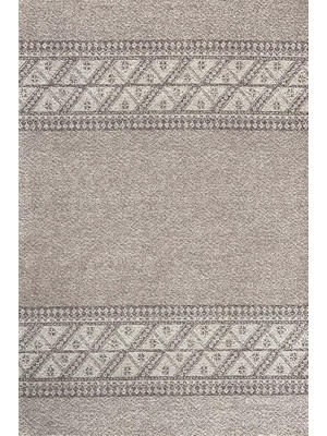 Carpettex Modern Şönil Dokuma Iskandinav Üçgen Desenli Bej Tonlarda Halı