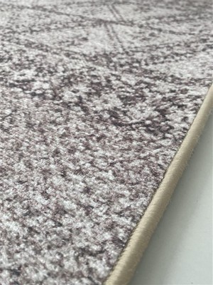 Carpettex Modern Şönil Dokuma Iskandinav Üçgen Desenli Bej Tonlarda Halı