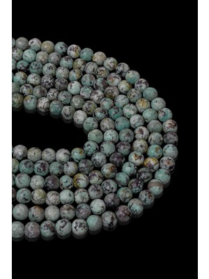 Dünya Doğal Taş 6 mm Afrika Turkuaz Taşı Dizi