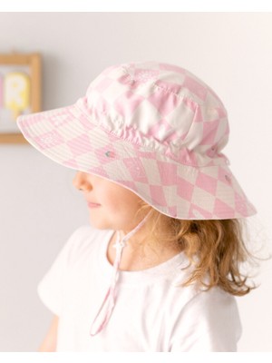 Mama Yoyo Baby&kids Uv Korumalı Çocuk Şapka - Plaj Şapkası - Love Square 1-5 Yaş Uyumlu