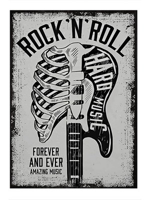 Ekart Rock And Roll Modern Mdf Tablo 32CM X44CM