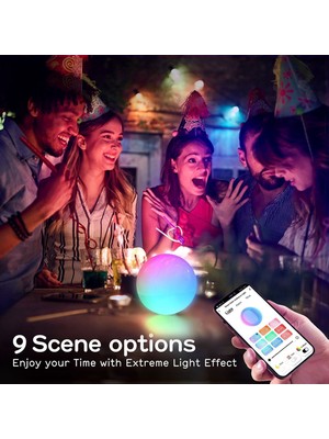 Ozma Tuya Wıfı Akıllı App, Başucu Renkli Atmosfer Işıklarını Kontrol Eder (Yurt Dışından)