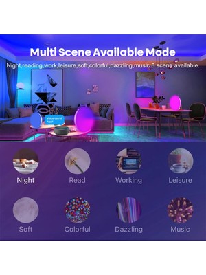 Ozma Başucu Renkli Ortam Işığını Kontrol Etmek Için Akıllı Bluetooth App (Yurt Dışından)