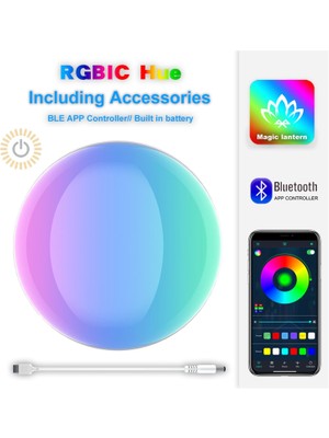 Ozma Başucu Renkli Ortam Işığını Kontrol Etmek Için Akıllı Bluetooth App (Yurt Dışından)