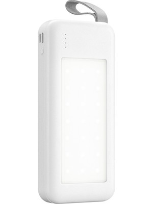 S-Link P103 10000MAH Prm 2*usb+Type-C+Micro+Lightning LED Aydınlatmalı Beyaz Taşınabilir Pil Şarj Ci